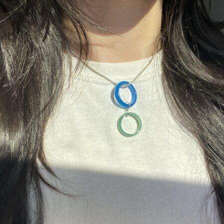Blue & Green Ring Necklace