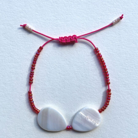 Ruby Red Bikini — Mother of Pearl Bracelet