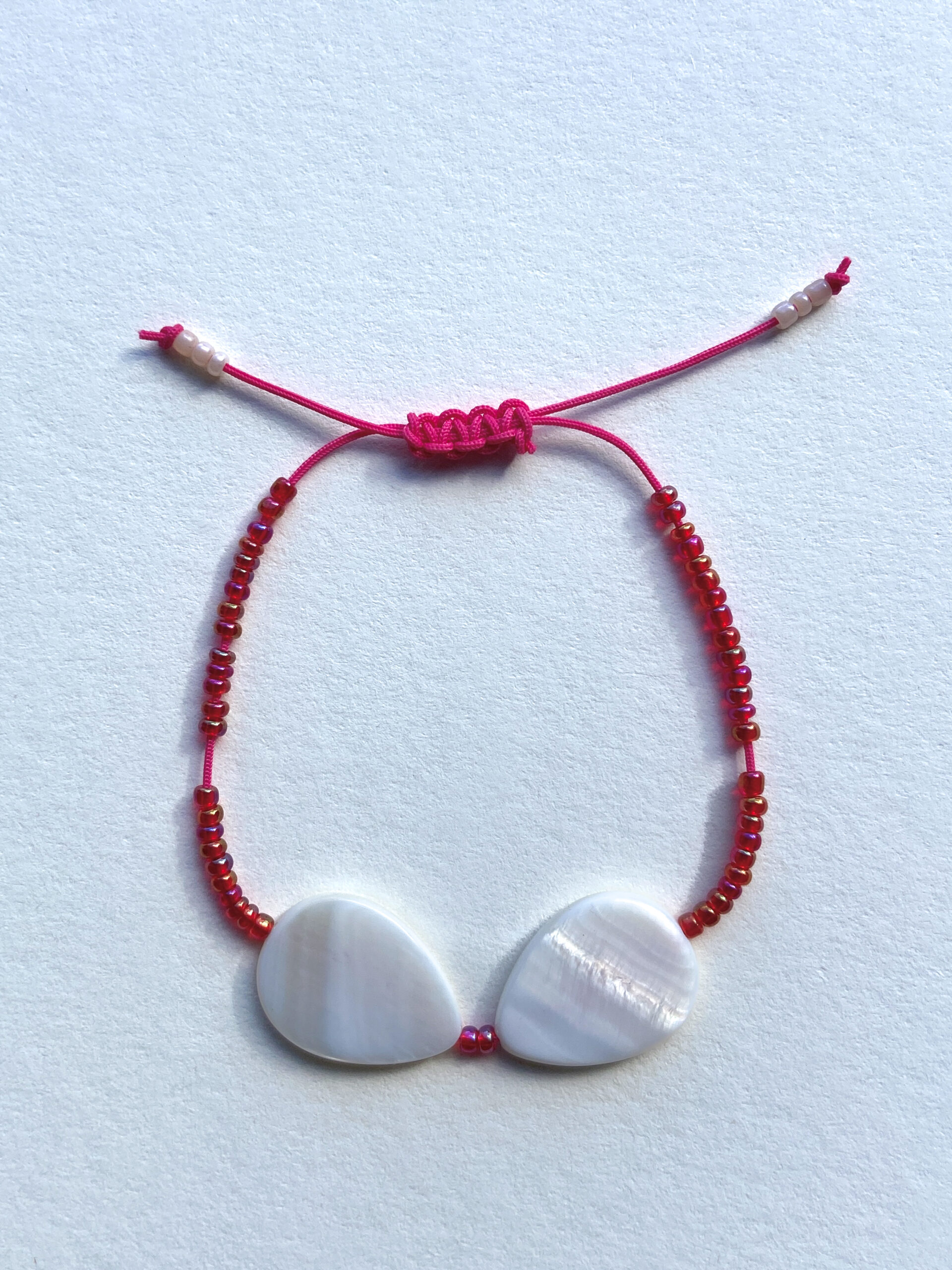 Ruby Red Bikini — Mother of Pearl Bracelet