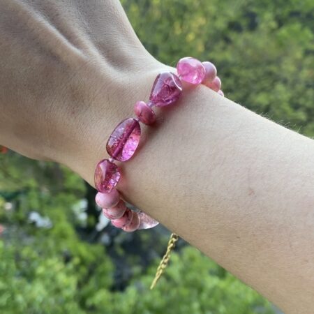 Brains -  Pink Tourmaline Bracelet